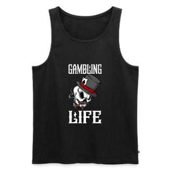 Pokerspieler Casino Glücksspiel Leben - Männer Premium Bio Tank Top - Schwarz - Vorne - Michal (187cm)