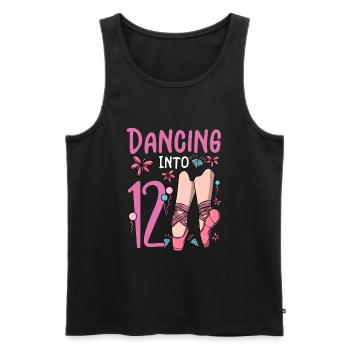 Ballettschuhe Tanzballerina 12 Ballett Geburtstag - Männer Premium Bio Tank Top - Schwarz - Vorne - AI Model Male 178 light (178cm)