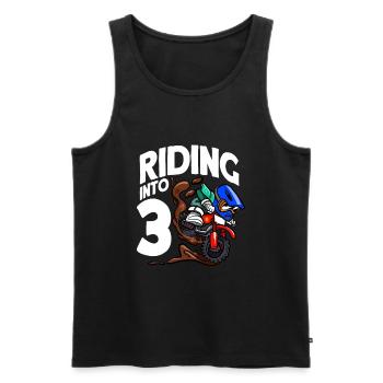 Monter dans 3 anniversaire Rider Motocross Birthday - Débardeur bio Premium Homme - noir - Devant - Michal (187cm)