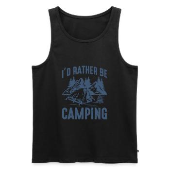 I'd Rather Be Camping - Men's Premium Organic Tank Top - black - Front - Michal (187cm)
