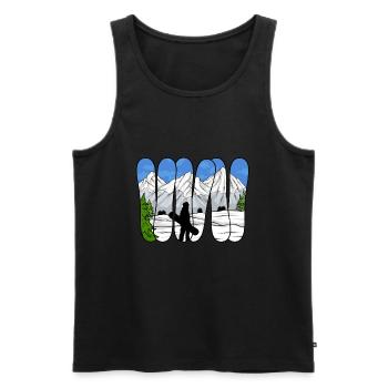 Snowboarding Snowboard Snowboarder - Männer Premium Bio Tank Top - Schwarz - Vorne - AI Model Male 178 light (178cm)