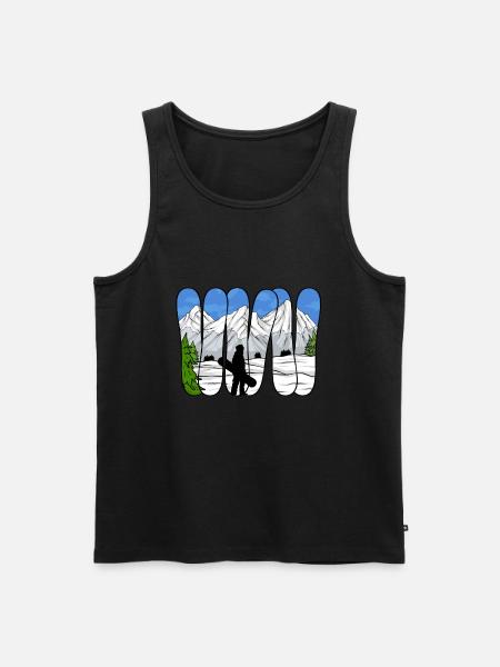 Snowboarding Snowboard Snowboarder - Men's Premium Organic Tank Top - black