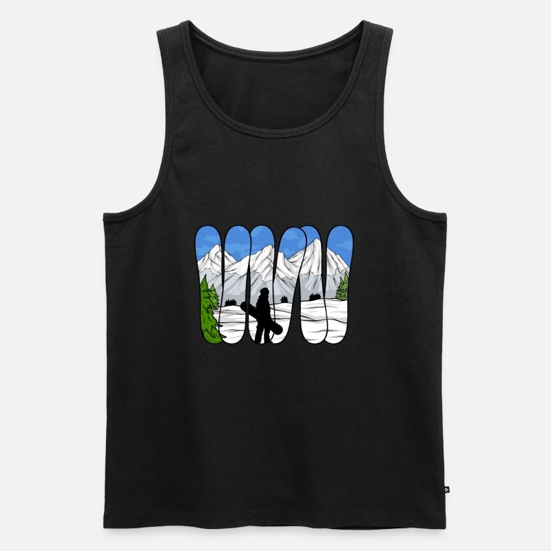 Snowboarding Snowboard Snowboarder - Männer Premium Bio Tank Top - Schwarz