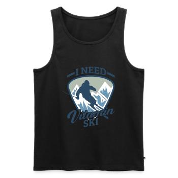 Skifahrer Skifahren Alpine Abfahrt Vitamin Ski Skifahren - Männer Premium Bio Tank Top - Schwarz - Vorne - AI Model Male 178 light (178cm)