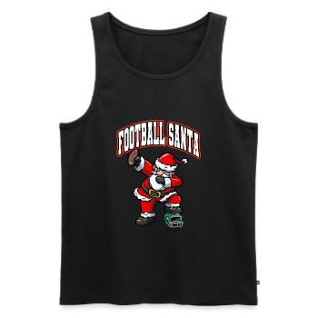 Weihnachten Jungen Männer Dabbing Santa Claus Fußball - Männer Premium Bio Tank Top - Schwarz - Vorne - Michal (187cm)