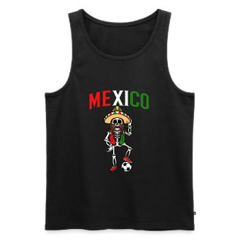 Skeleton Women Girl Mexico Soccer Player - Men's Premium Organic Tank Top - black - Front - Michal (187cm)