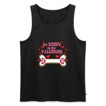 Chien pour filles Propriétaire de chien Amoureux des chiens Saint-Valentin - Débardeur bio Premium Homme - noir - Devant - Michal (187cm)