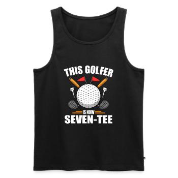 Geburtstag Golf für Frauen Männer 70 Jahre alt Golfen - Männer Premium Bio Tank Top - Schwarz - Vorne - Michal (187cm)