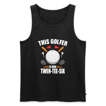 Geburtstag Golf Shirts für Männer 26th Year Old Golfen - Männer Premium Bio Tank Top - Schwarz - Vorne - Michal (187cm)