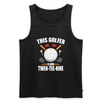 Geburtstag Golfshirts für Männer 29th Year Old Golfen - Männer Premium Bio Tank Top - Schwarz - Vorne - AI Model Male 178 light (178cm)