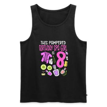 Spa-Geburtstag für Mädchen 8. Spa-Geburtstagsfeier - Männer Premium Bio Tank Top - Schwarz - Vorne - Michal (187cm)