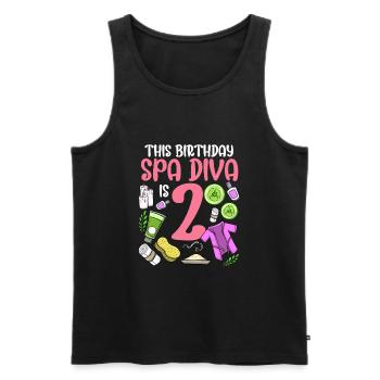 Spa Geburtstag für Mädchen 2. Spa Geburtstagsfeier - Männer Premium Bio Tank Top - Schwarz - Vorne - Michal (187cm)