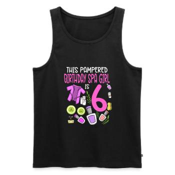 Spa-Geburtstag für Mädchen 6. Spa-Geburtstagsfeier - Männer Premium Bio Tank Top - Schwarz - Vorne - Michal (187cm)