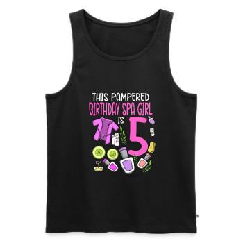 Spa Birthday For Girls 5th Spa Birthday Party - Men's Premium Organic Tank Top - black - Front - Michal (187cm)