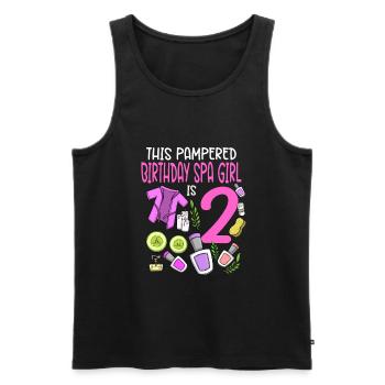 Spa Birthday For Girls 2nd Spa Birthday Party - Men's Premium Organic Tank Top - black - Front - Michal (187cm)