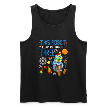 Robot Birthday Outfit Boy 3rd Robot Birthday Party - Men's Premium Organic Tank Top - black - Front - Michal (187cm)