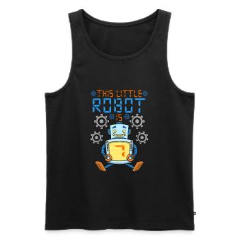 Robot Birthday Outfit Boy 7th Robot Birthday Party - Men's Premium Organic Tank Top - black - Front - Michal (187cm)