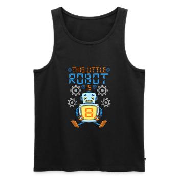 Robot Birthday Outfit Boy 8th Robot Birthday Party - Men's Premium Organic Tank Top - black - Front - Michal (187cm)