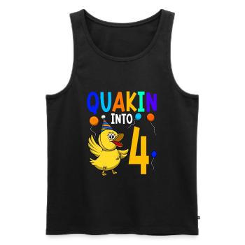 Duck Birthday Party Kids 4th Birthday Duck - Men's Premium Organic Tank Top - black - Front - Michal (187cm)