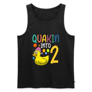Duck Birthday Party Kids 2nd Birthday Duck - Débardeur bio Premium Homme - noir - Devant - Michal (187cm)