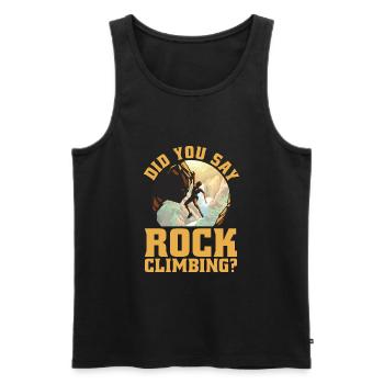 Rock Climbing For Rock Climber Mountain Climbing - Men's Premium Organic Tank Top - black - Front - AI Model Male 178 light (178cm)