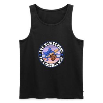 Baseball Mom For Women Softball Mom - Men's Premium Organic Tank Top - black - Front - AI Model Male 178 light (178cm)