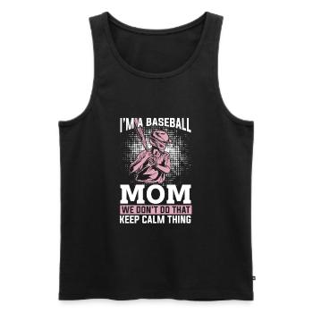 Baseball Mom für Frauen Softball Mama - Männer Premium Bio Tank Top - Schwarz - Vorne - AI Model Male 178 light (178cm)