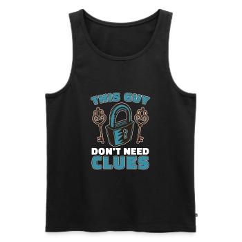 Escape Room Escape Room Lover Escaping - Men's Premium Organic Tank Top - black - Front - Michal (187cm)