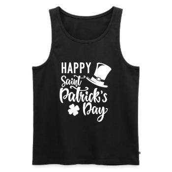 Alles Gute zum St. Patrick's Day Irischer Klee Geschenk - Männer Premium Bio Tank Top - Schwarz - Vorne - AI Model Male 178 light (178cm)
