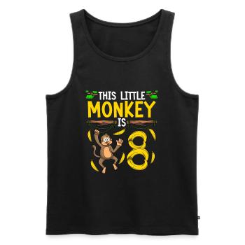 Affengeburtstag 8. Affen-Themenparty Kinder - Männer Premium Bio Tank Top - Schwarz - Vorne - AI Model Male 178 light (178cm)
