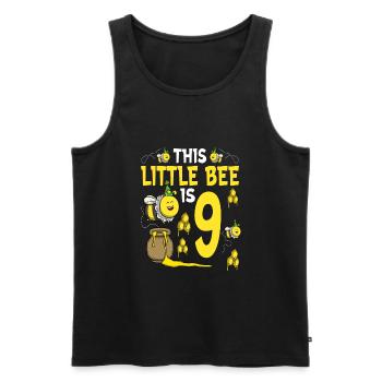 Anniversaire des abeilles pour les filles 9e anniversaire Bee Party - Débardeur bio Premium Homme - noir - Devant - Michal (187cm)