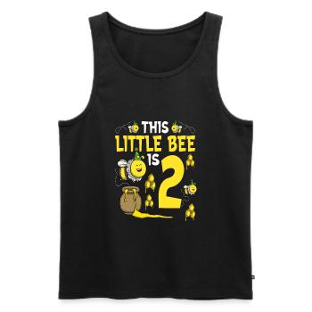 Anniversaire des abeilles pour les filles 2e anniversaire Bee Party - Débardeur bio Premium Homme - noir - Devant - Michal (187cm)