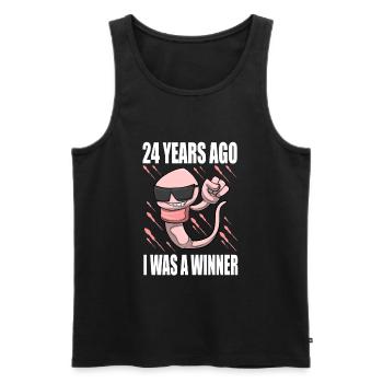 Mann Sperma Geburtstag 24 Jahre alt - Männer Premium Bio Tank Top - Schwarz - Vorne - Michal (187cm)