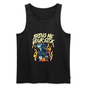 Seuchendoktor-Outfit Seuchendoktor-Maske Medikamente - Männer Premium Bio Tank Top - Schwarz - Vorne - AI Model Male 178 light (178cm)