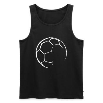 Fußball Silhouette - Männer Premium Bio Tank Top - Schwarz - Vorne - Michal (187cm)