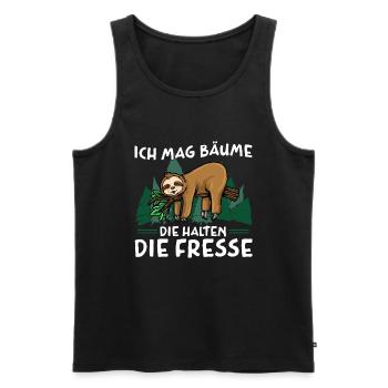 I like trees that keep their mouths shut - Men's Premium Organic Tank Top - black - Front - Michal (187cm)