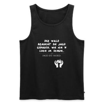 T-shirts vegan contre le bingo anti-vegan - Débardeur bio Premium Homme - noir - Devant - AI Model Male 178 light (178cm)
