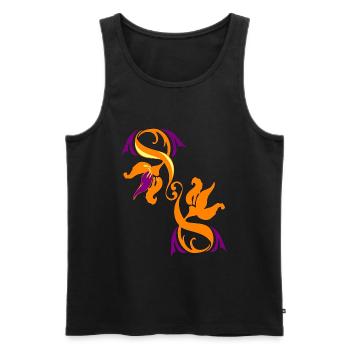 Cooles Muster - Männer Premium Bio Tank Top - Schwarz - Vorne - AI Model Male 178 light (178cm)