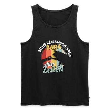 Best pot-bellied pig dad ever - Men's Premium Organic Tank Top - black - Front - Michal (187cm)