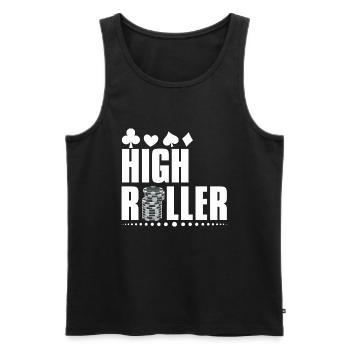 Poker High Roller Abenteuer für Enthusiasten - Männer Premium Bio Tank Top - Schwarz - Vorne - Michal (187cm)