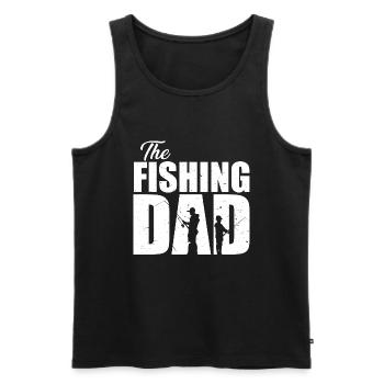 Pêcheur Papa Copain De Pêche Père Fils - Débardeur bio Premium Homme - noir - Devant - Michal (187cm)