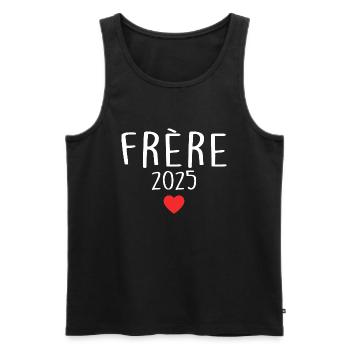 Frère 2025 - Futur Frère 2025 - Débardeur bio Premium Homme - noir - Devant - Michal (187cm)