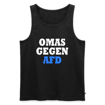 Omas gegen afd - Männer Premium Bio Tank Top - Schwarz - Vorne - Michal (187cm)