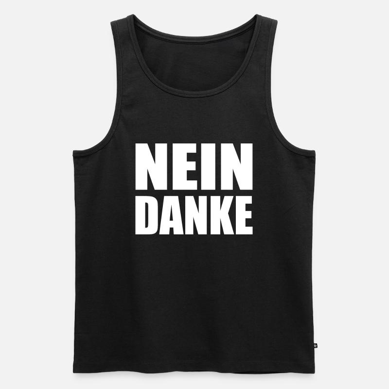 Nein danke - Männer Premium Bio Tank Top - Schwarz