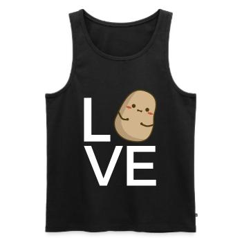 Love Kartoffel - Männer Premium Bio Tank Top - Schwarz - Vorne - Michal (187cm)