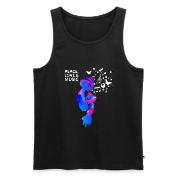 Magic Mushrooms - Männer Premium Bio Tank Top - Schwarz - Vorne - AI Model Male 178 light (178cm)