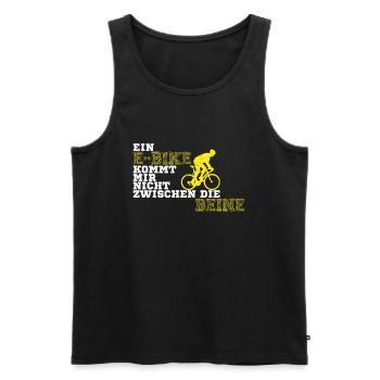 E-Bike lustige Sprüche für Radfahrer - Männer Premium Bio Tank Top - Schwarz - Vorne - Michal (187cm)