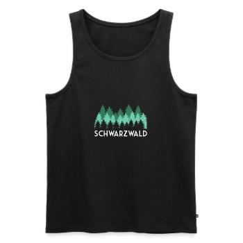 schwarzwald - Männer Premium Bio Tank Top - Schwarz - Vorne - Michal (187cm)