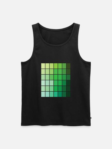 Trendige grüne Farbpalette - Männer Premium Bio Tank Top - Schwarz