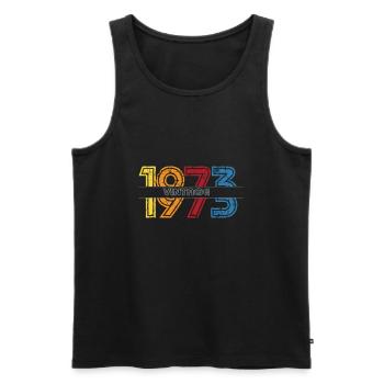 Vintage 1973 men women birthday - Men's Premium Organic Tank Top - black - Front - Michal (187cm)